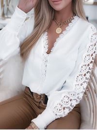 BLUSA DE ENCAJE JANESSE blanco