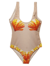 MONOKINI ESTAMPADO CONCHAS JOANAH naranja