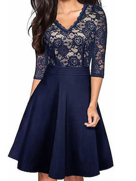 VESTIDO ELEGANTE JUSTAH azul
